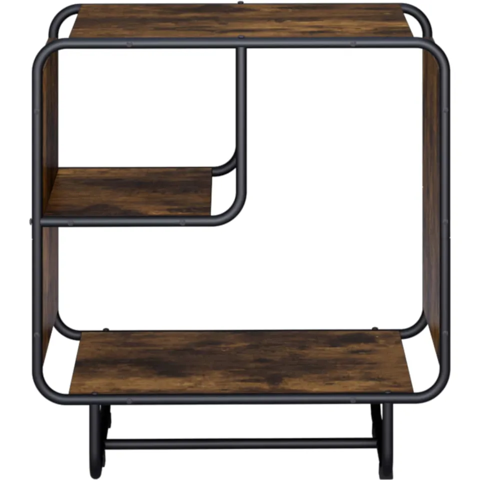 vidaXL Dressoir Gerookt eiken 60 x 37.5 x 64.5 cm Bewerkt hout