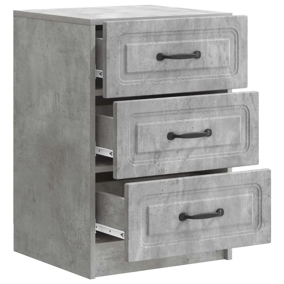 vidaXL Nachtkastje Betongrijs 43 x 41 x 63,5 cm Bewerkt hout grijs, foto 3