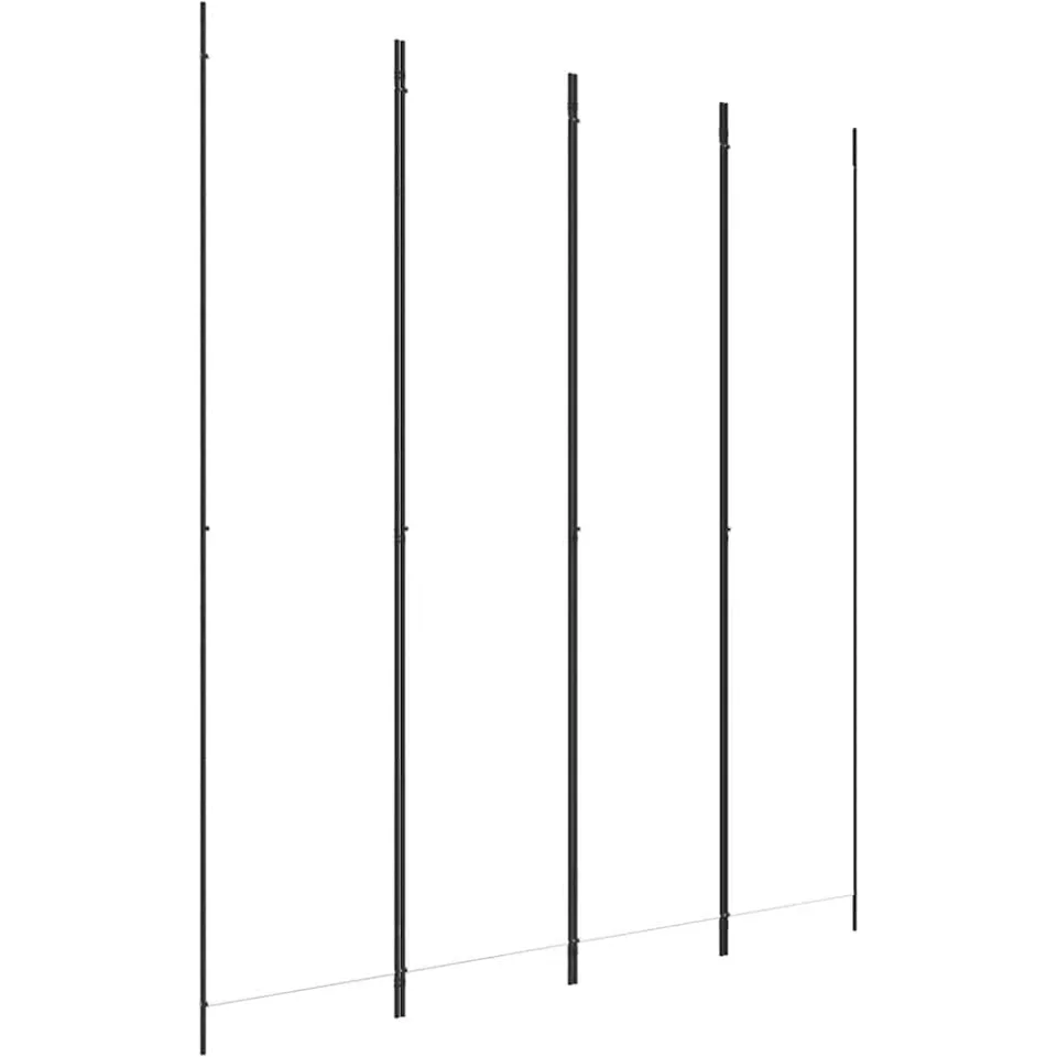 vidaXL Kamerscherm met 4 panelen 200x220 cm stof wit, foto 5