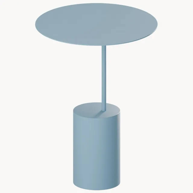 Metallbude Ronde bijzettafel Ciro Lichtblauw