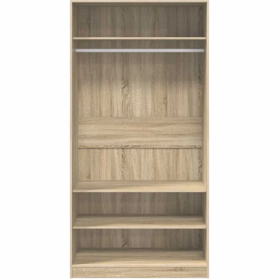 vidaXL Kledingkast 100x50x200 cm bewerkt hout sonoma eikenkleurig
