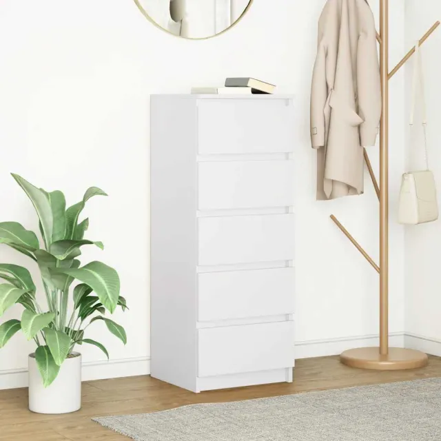 vidaXL Dressoir met lades 37,5x35x99 cm spaanplaat wit