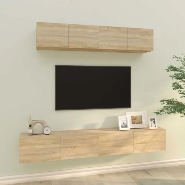vidaXL 4-delige Tv-meubelset bewerkt hout sonoma eikenkleurig, foto 2