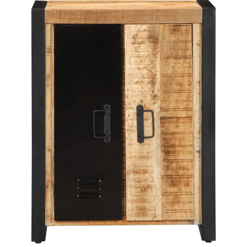 vidaXL Dressoir 55x35x70 cm massief ruw mangohout bruin, foto 2