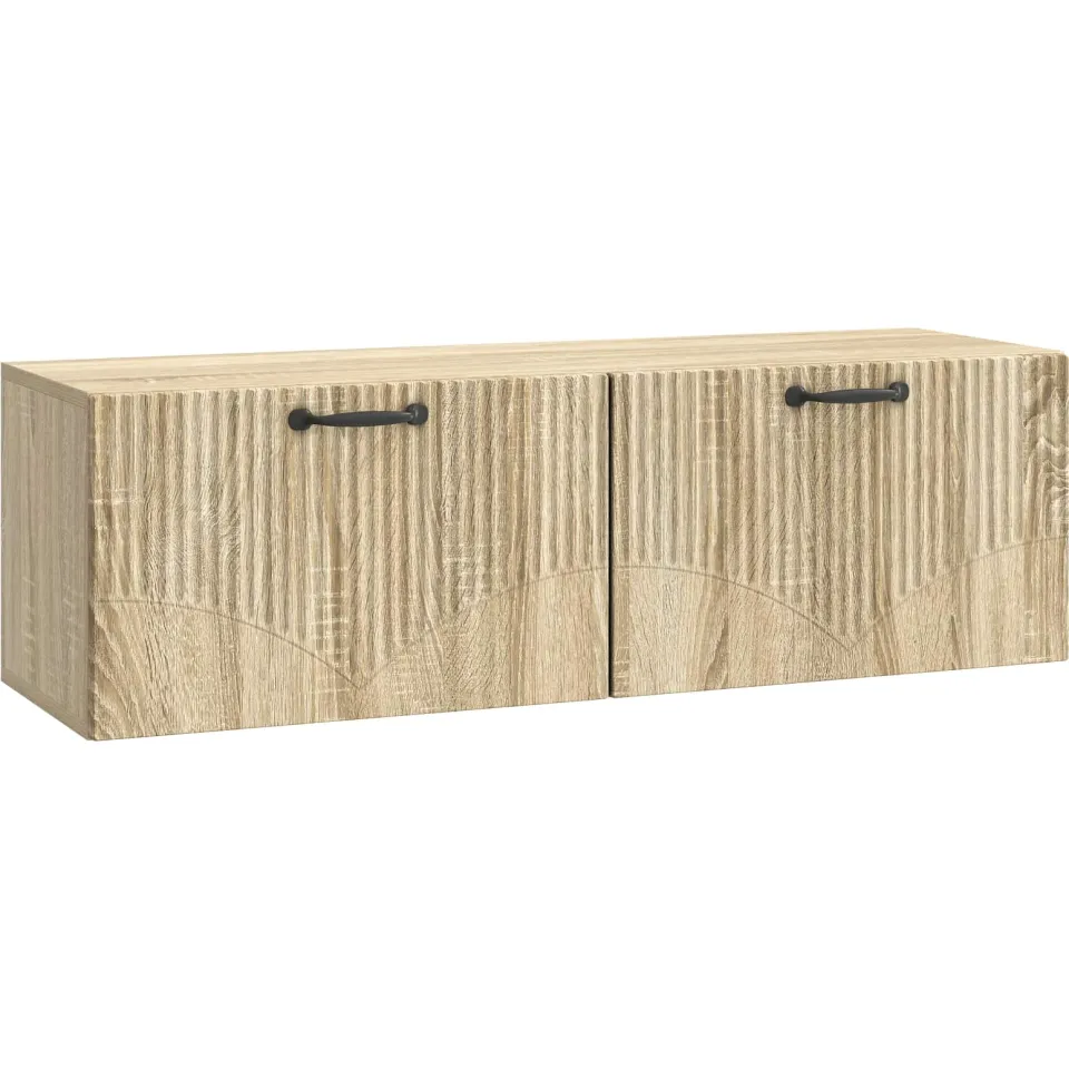 vidaXL Wandbeugel TV-kast Sonoma Eiken 98 x 31 x 30 cm Bewerkt hout, foto 3