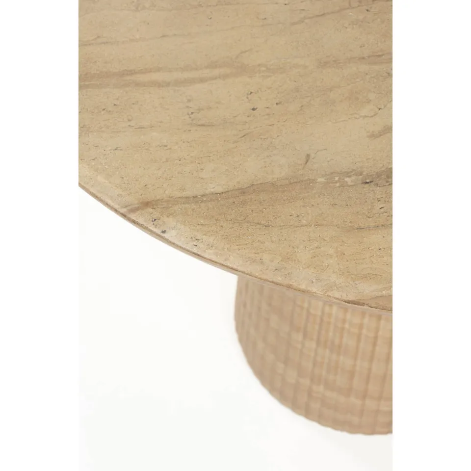 Dutchbone eetkamertafel Brison Eettafel Natuursteen look (90x90 cm) Grijs, foto 5