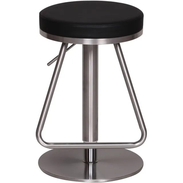 Cosmo Casa Barkruk - Leer - Verstelbaar - Zithoogte 79 cm Zie omschrijving