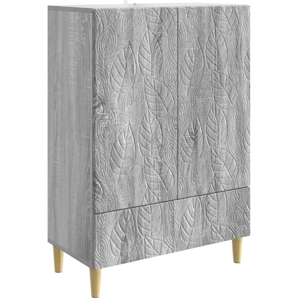 vidaXL Dressoir Grijs Sonoma 66 x 34,5 x 95 cm Bewerkt hout