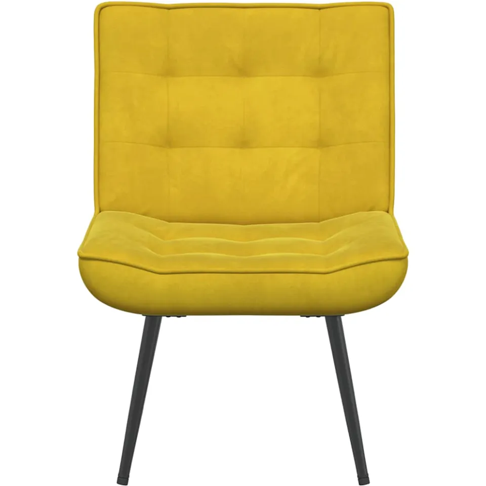 vidaXL Relaxstoel 64x74x84 cm fluweel geel, foto 3