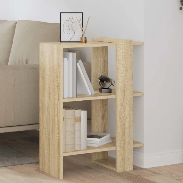 vidaXL Boekenkast 2-laags 52 x 25 x 71,5 cm Bewerkt hout Sonoma Eiken, foto 2