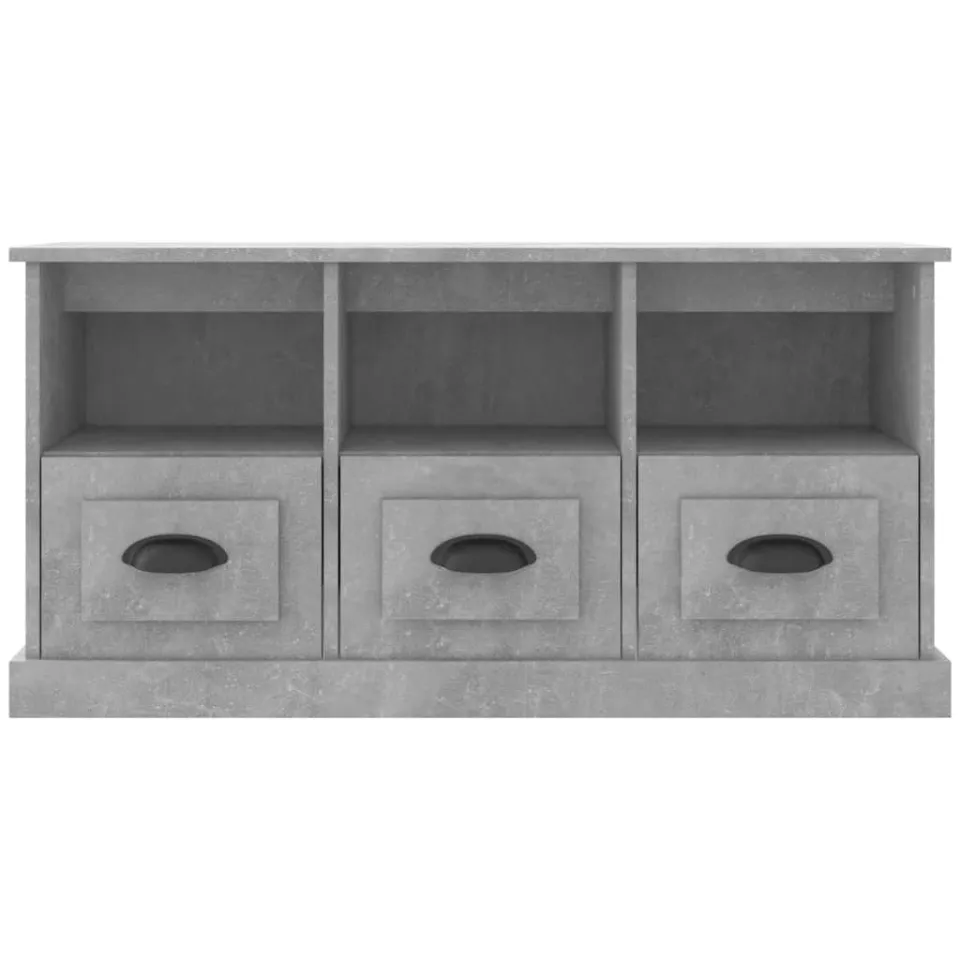 vidaXL Tv-meubel 100x35x50 cm bewerkt hout betongrijs grijs, foto 4