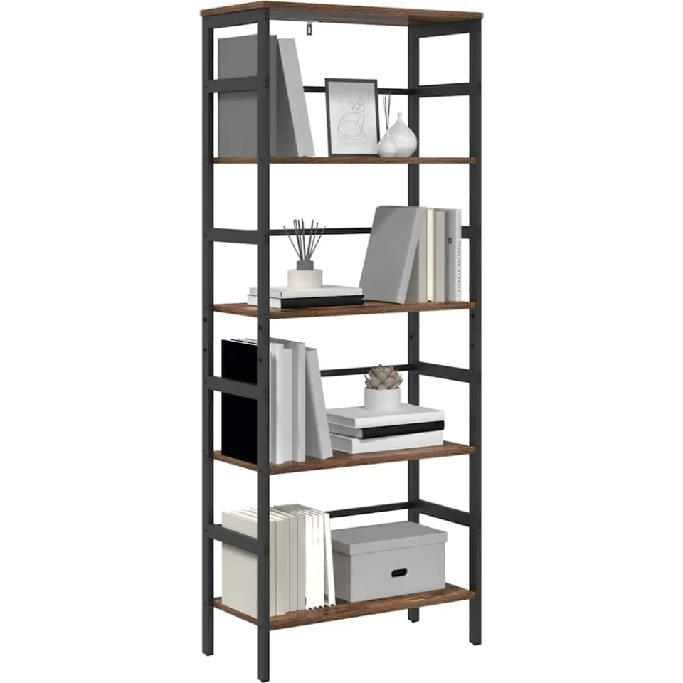 vidaXL Boekenkast 4-laags 60 x 29,5 x 149 cm Bewerkt hout Bruin