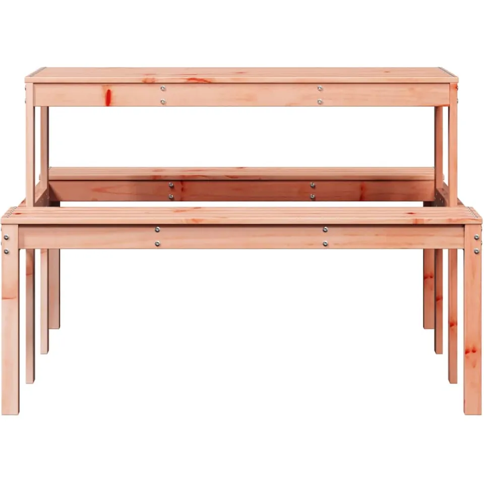 vidaXL Picknicktafel 110x134x75 cm massief douglashout bruin, foto 4
