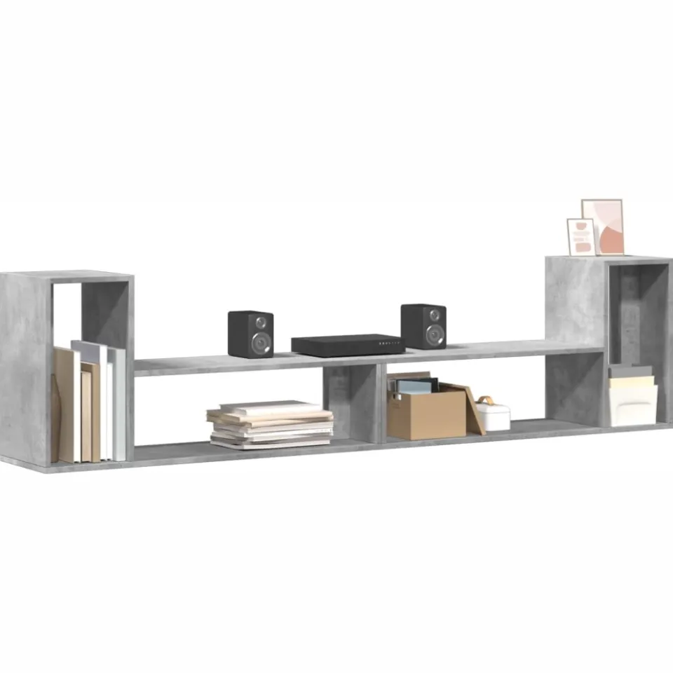 vidaXL Tv-meubelen 2 st 100x30x50 cm bewerkt hout betongrijs