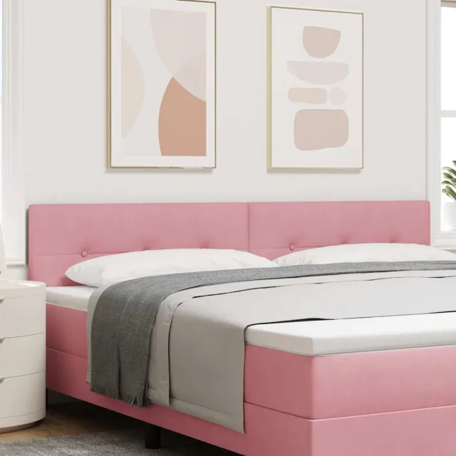 vidaXL Hoofdbord Roze 200 cm Fluweel