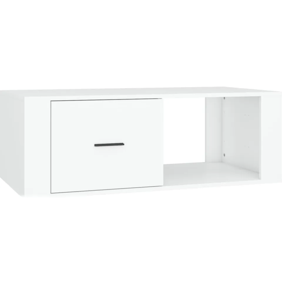 vidaXL Salontafel 100x50,5x35 cm bewerkt hout wit