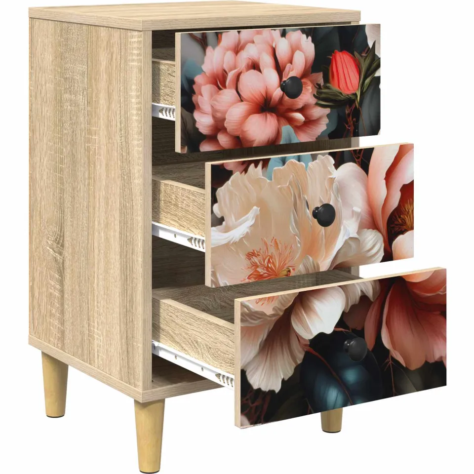 vidaXL Nachtkastje BORNE Sonoma Eiken 36 x 33 x 60 cm Bewerkt hout, foto 4