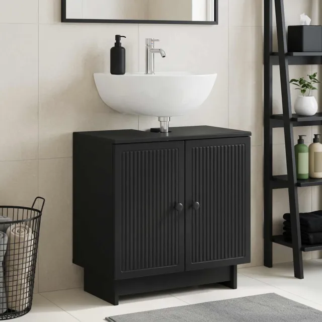 vidaXL Badkamer wastafelkast EDE Zwart 59,5 x 31,5 x 59 cm, foto 2