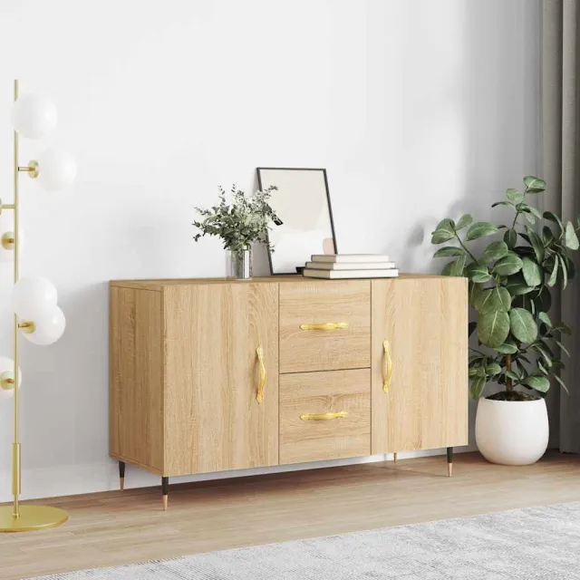 vidaXL Dressoir 100x36x60 cm bewerkt hout sonoma eikenkleurig, foto 2