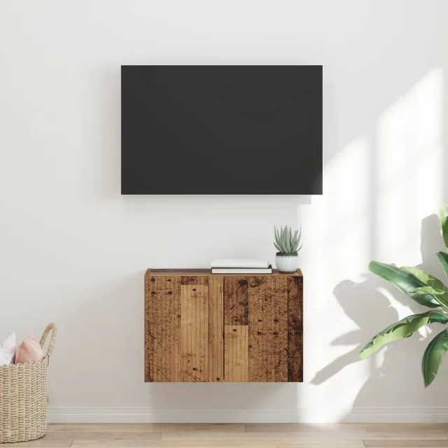 vidaXL TV-wandkast 59,5 x 31 x 40 cm Oud Hout Bewerkt hout bruin, foto 2