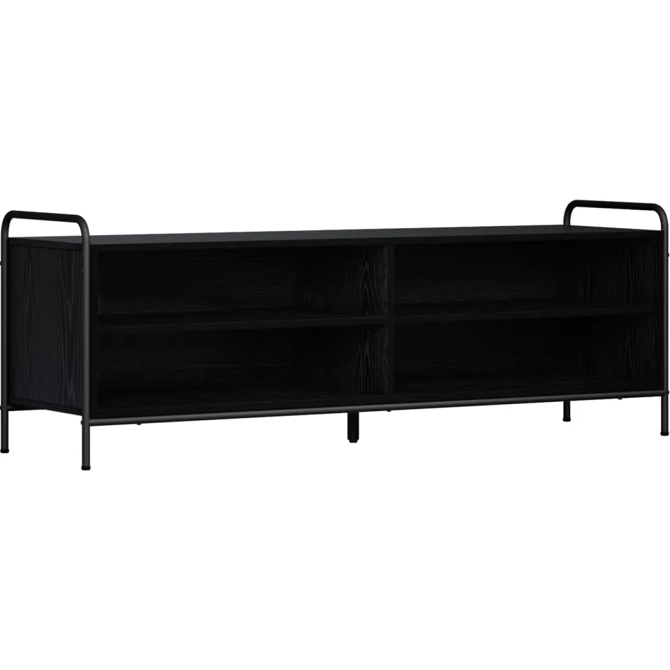vidaXL Tv-meubel 140 x 39,5 x 50 cm Zwart eiken Bewerkt hout