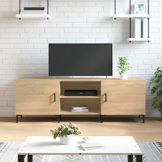 vidaXL Tv-meubel 150x30x50 cm bewerkt hout sonoma eikenkleurig, foto 2