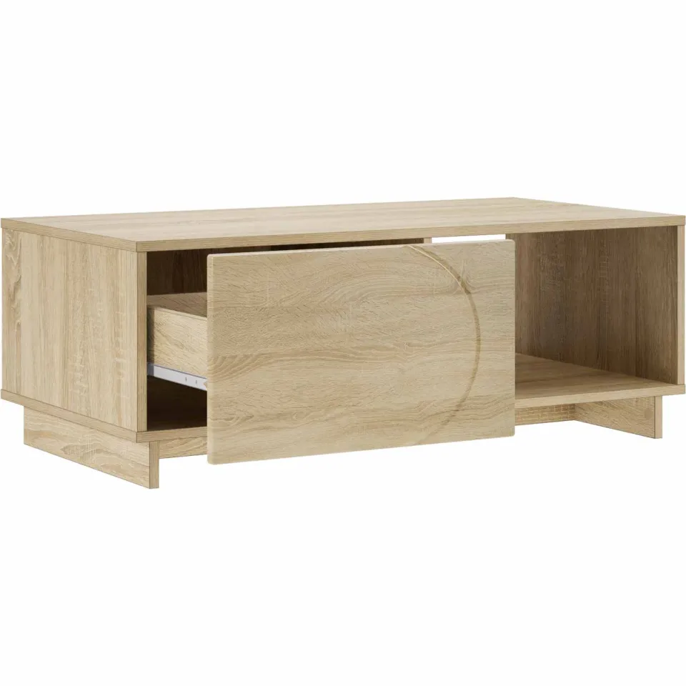 vidaXL Salontafel Sonoma Eiken 95 x 50,5 x 35 cm Bewerkt hout Bruin