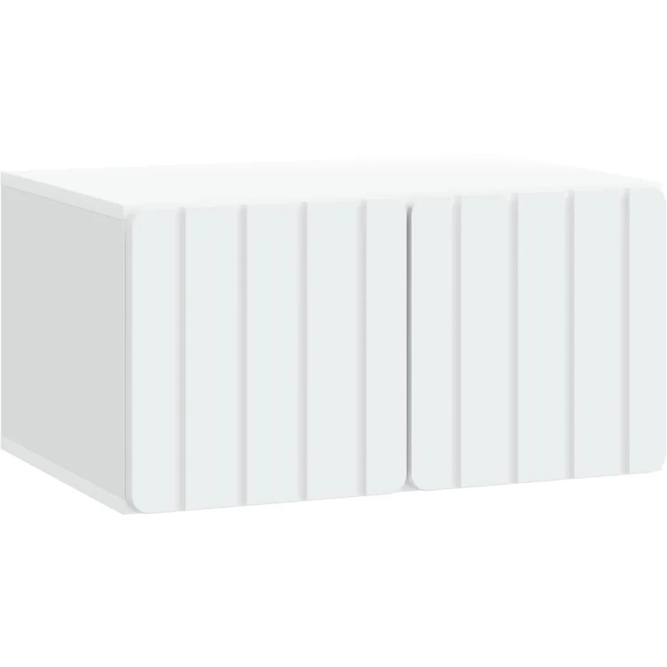 vidaXL Wandbeugel TV-kast 59,5 x 41 x 30 cm Wit Bewerkt hout, foto 3