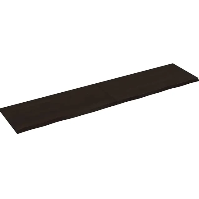 vidaXL Tafelblad 220x50x(2-4)cm behandeld eikenhout donkerbruin