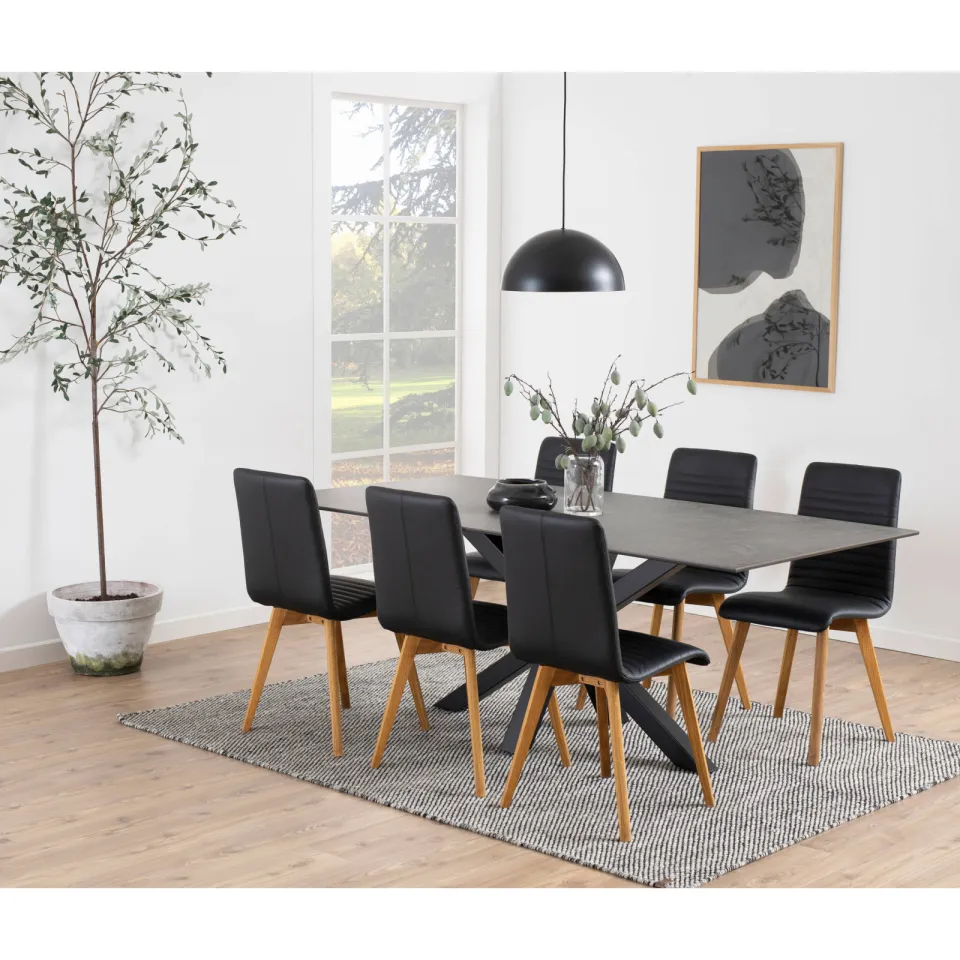 Wehkamp Home eetkamertafel Ricci (100x200 cm) zwart, foto 2