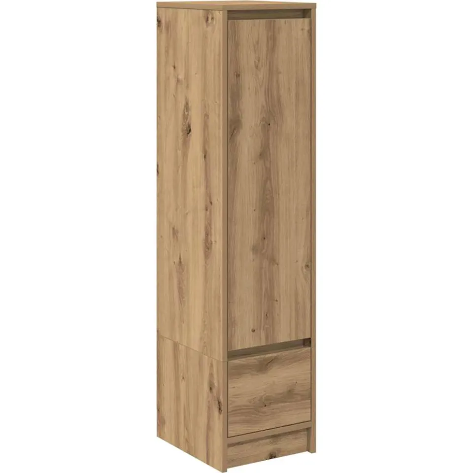 vidaXL Highboard 29,5x34x119,5 cm spaanplaat eikenkleurig eikenkleurig