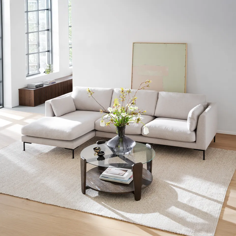 Rowico Home Corwin gestoffeerde hoekbank beige - links - 270 cm, foto 2