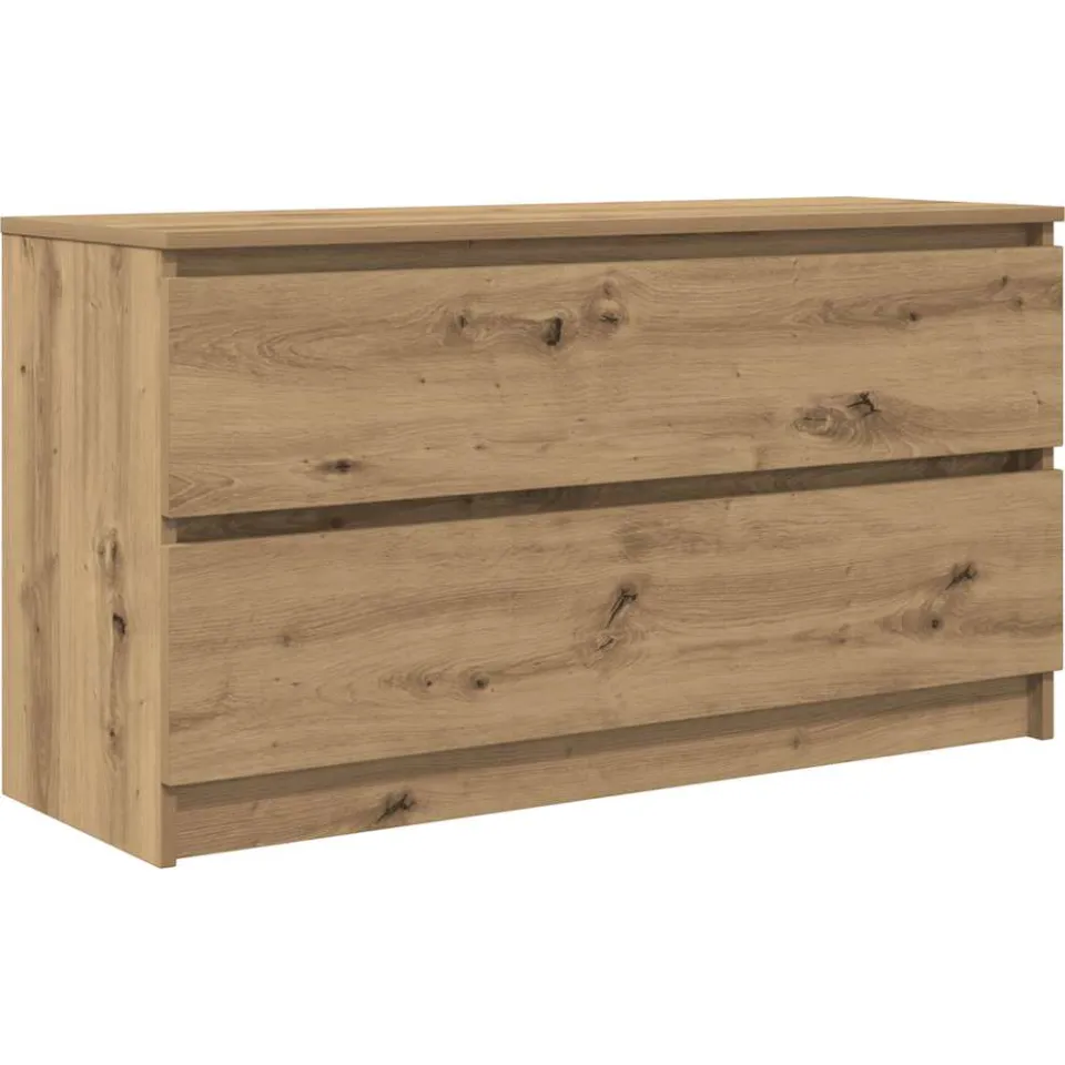 vidaXL Tv-meubel 100x35x54 cm bewerkt hout artisanaal eikenkleurig