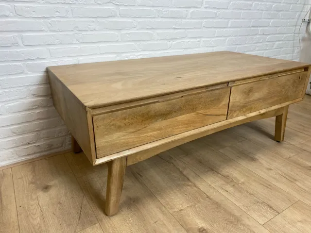 Mangohouten salontafel Nila met lades