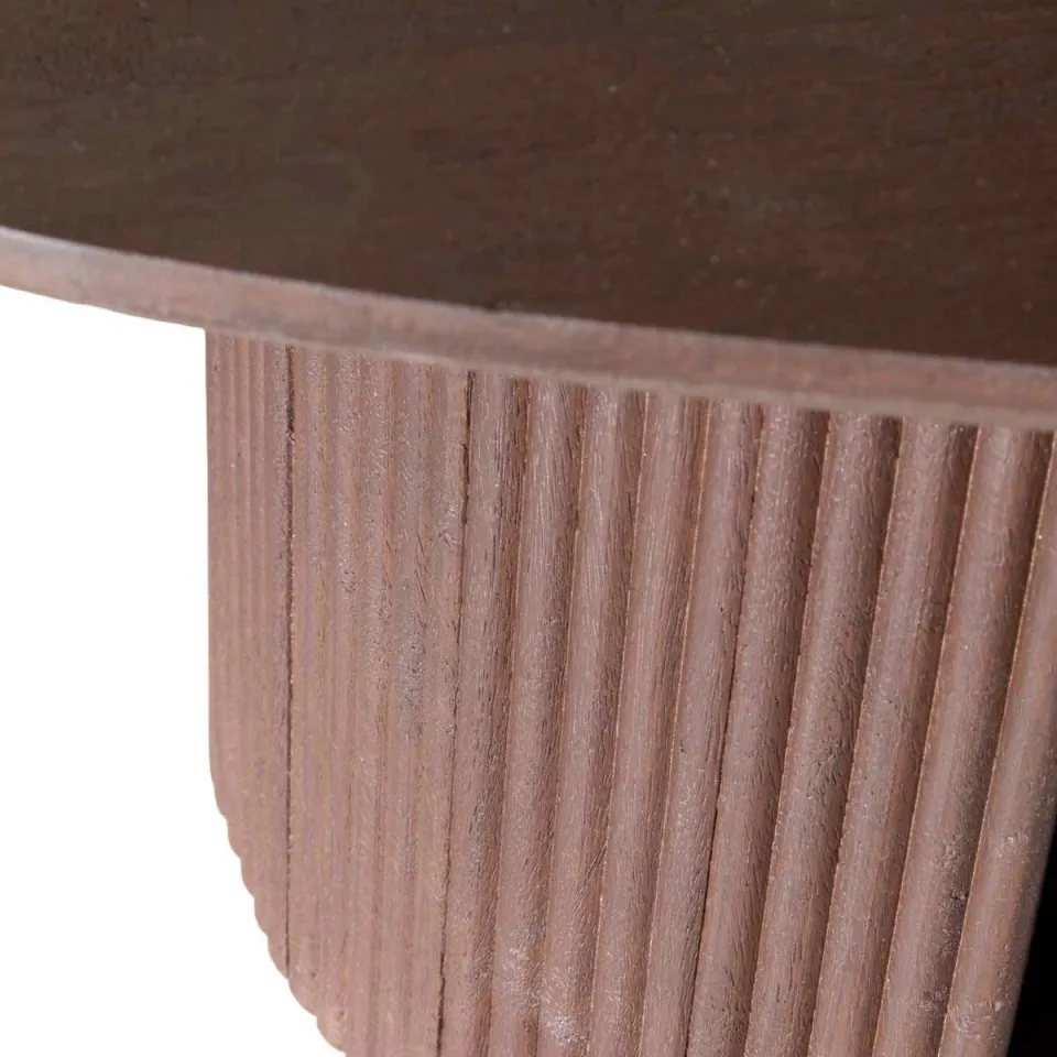 Giga Meubel Salontafel Lorna - Deens Ovaal Donkerbruin Hout - 130x70x38cm, foto 5