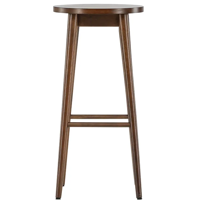 Nest living Jur houten barkruk donkerbruin - 75 cm - Set van 2