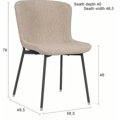 Housecraft Living eetkamerstoel Maryan off white, foto 2