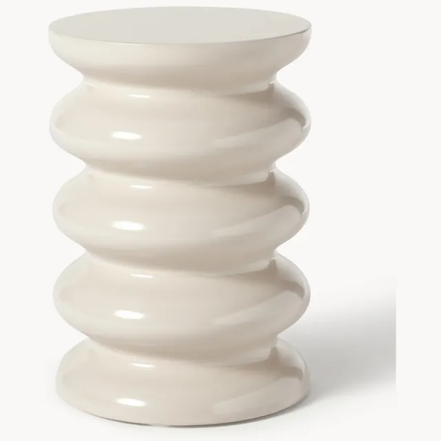 Westwing Collection Ronde bijzettafel Illy beige
