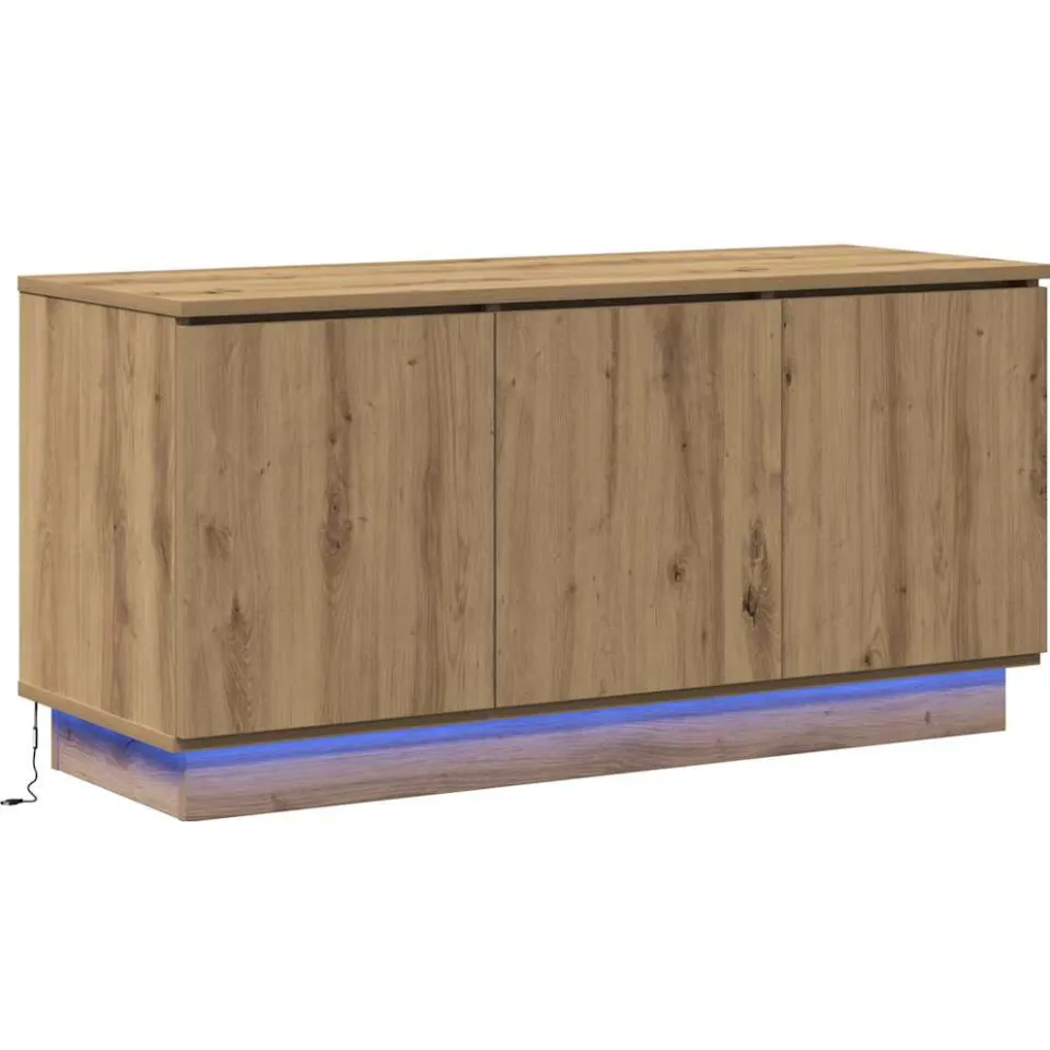 vidaXL TV-kast 100 x 38 x 49 cm Artisan Eiken Bewerkt hout, foto 3