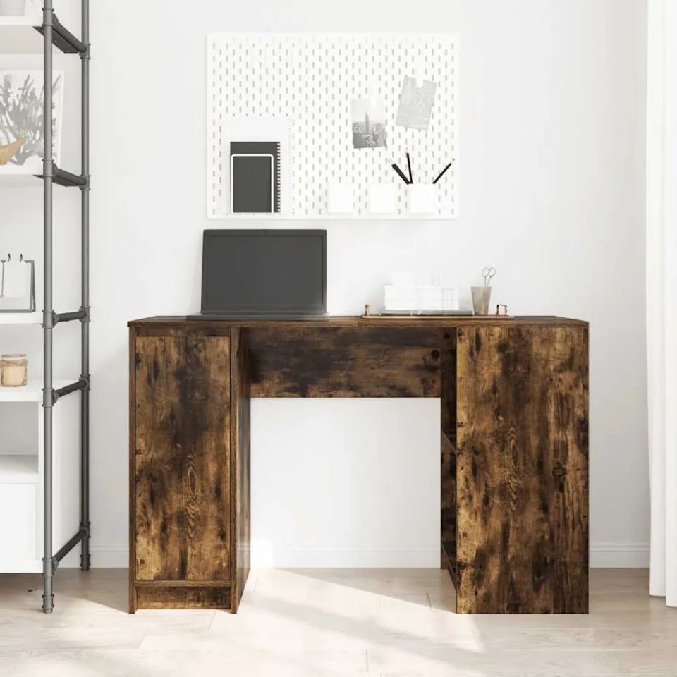 vidaXL Bureau 120x42x76 cm spaanplaat gerookt eikenkleurig, foto 3