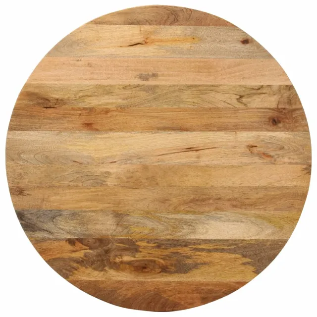 vidaXL Tafelblad rond Ø 90x3,8 cm massief ruw mangohout Bruin