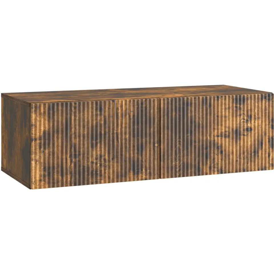 vidaXL Wandbeugel TV-kast 98 x 41 x 30 cm Gerookt eiken Bewerkt hout, foto 3