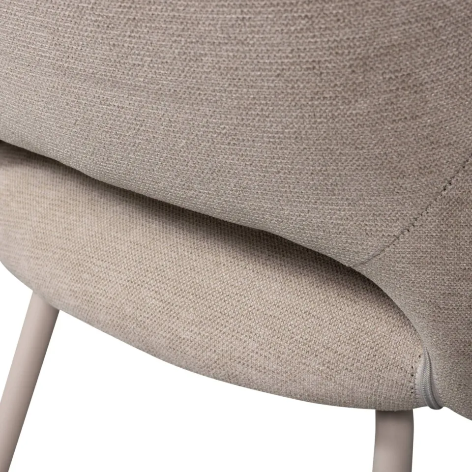 WOOOD Jenny eetkamerstoel bouclé beige, foto 7