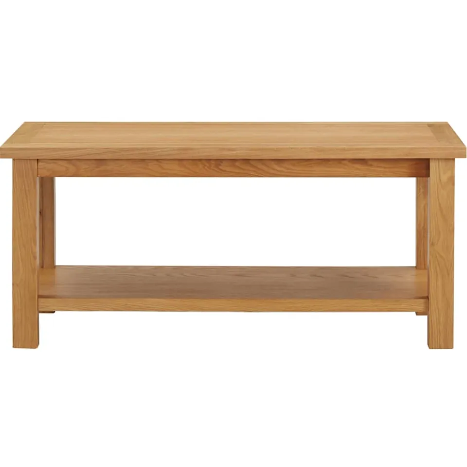 vidaXL Salontafel 90x45x40 cm massief eikenhout Bruin