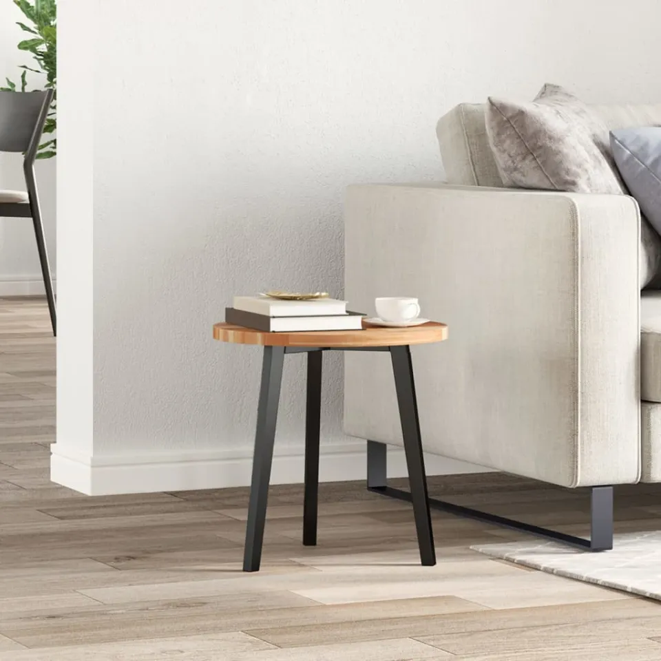 vidaXL Tafelblad rond Ø 40x2 cm massief acaciahout bruin, foto 2
