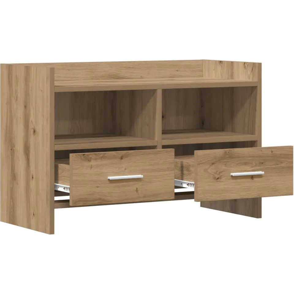 vidaXL TV-kast 71,5 x 33 x 47 cm Artisanaal eiken Bewerkt hout, foto 4