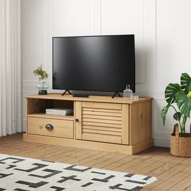 vidaXL Tv-meubel VIGO 106x40x40 cm massief grenenhout bruin, foto 2