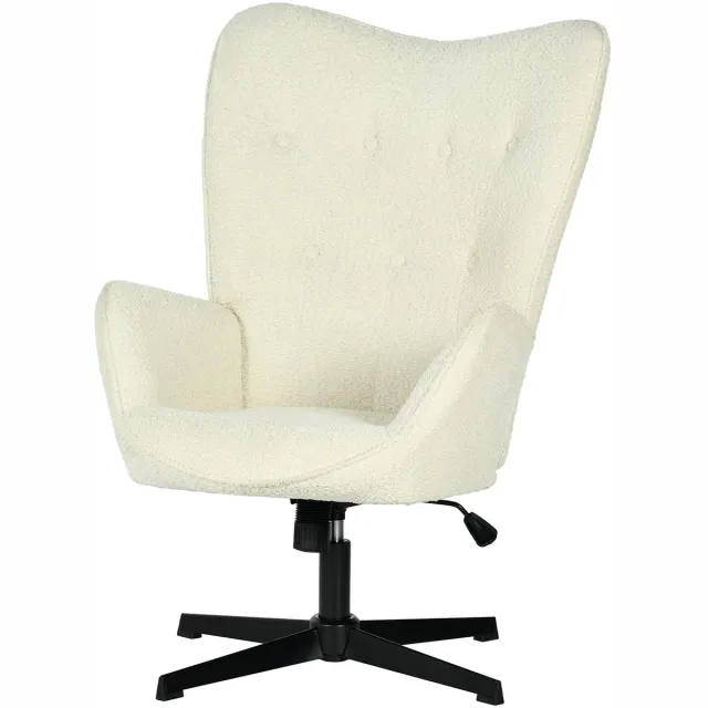 MEUBLE COSY Bureaustoel - Scandinavisch Chenille stof Draaibaar - Beige