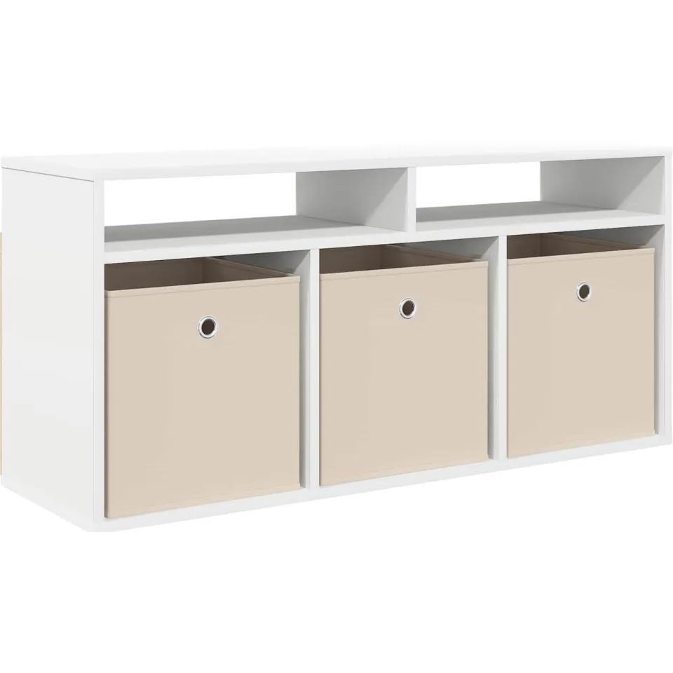 vidaXL Laagkast met lade Wit 102 x 32 x 48,5 cm, foto 3