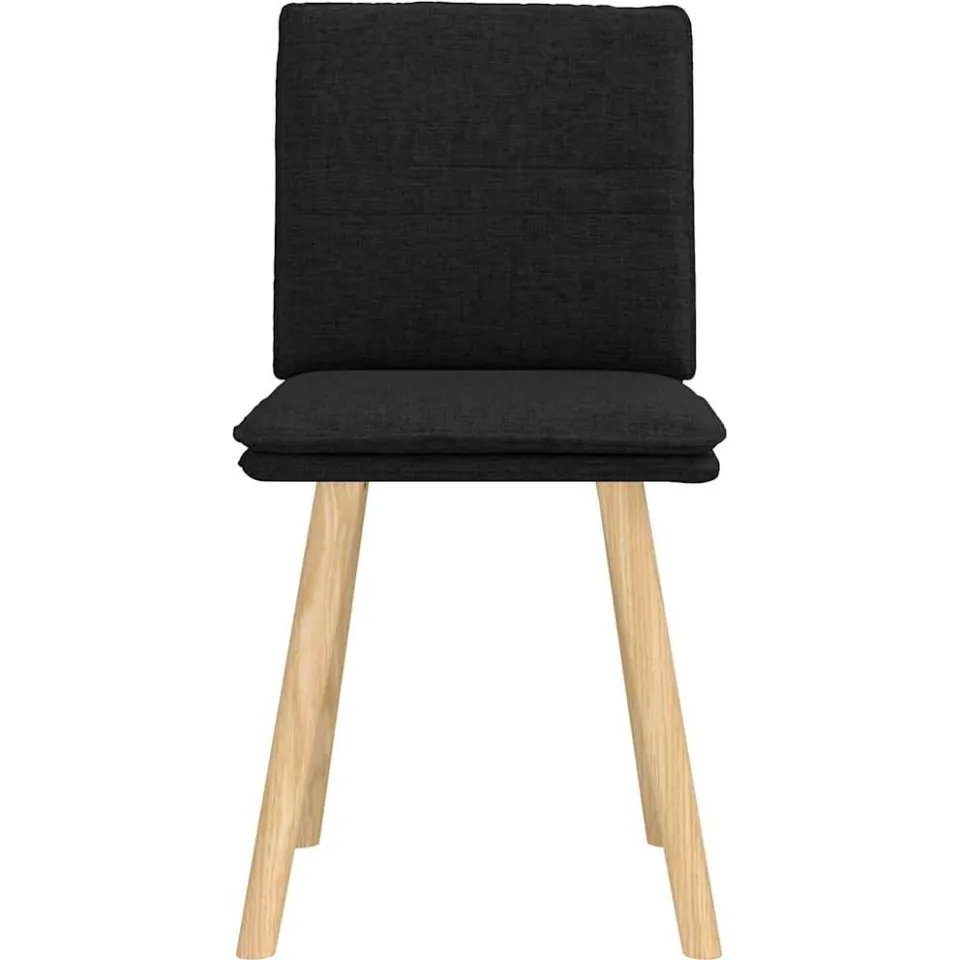 vidaXL Eetkamerstoelen 2 st stof zwart, foto 4